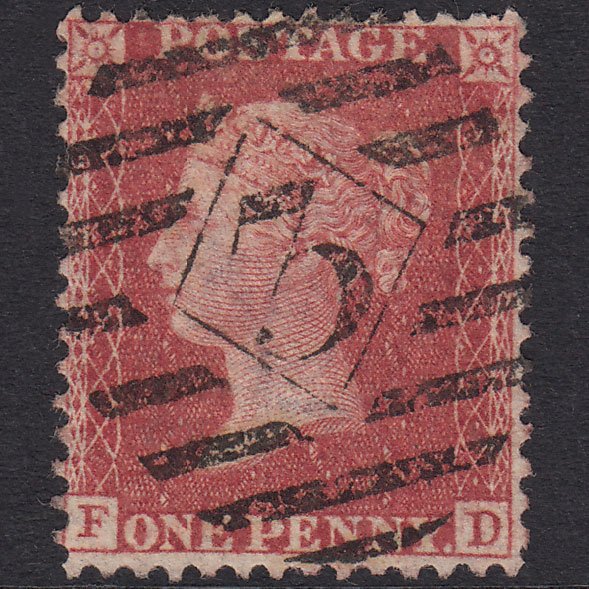 GB QV 1857 1d Plate 58 SG40-C10(1) FD FU Pearson Hill No.3