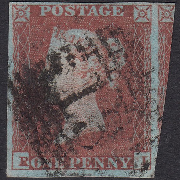 GB QV 1841 1d Plate 86 SG8A-B1(2) RI GU 4M Scotland P To R Conversion