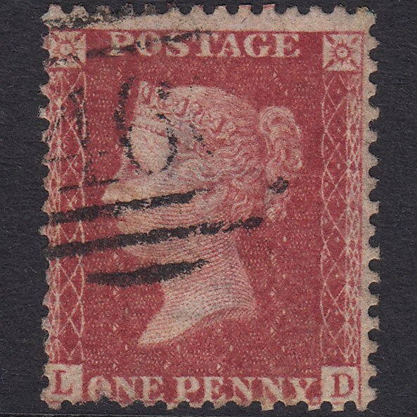 GB QV 1857 1d Rose-Red Plate 59 SG40-C10(1) LD GU Liverpool 466