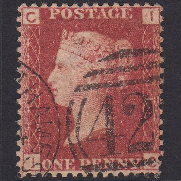 GB QV 1864 1d Pl 81 SG44-G1(2) IC VFU Kingston on Thames 422 Well Centred