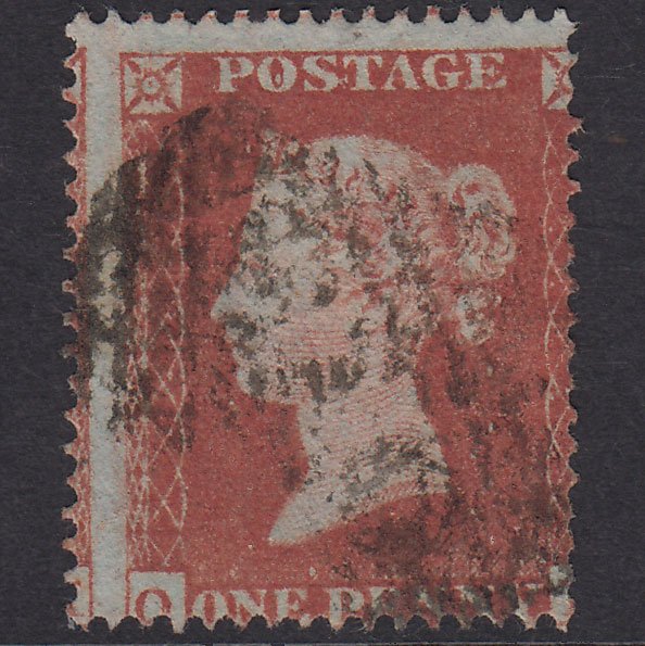 GB QV 1854 1d Red-Brown Plate 167 SG17-C1(1) OL GU Misperf