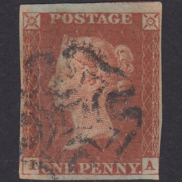 GB QV 1841 1d Red-Brown Plate 33 SG8-B1(1) IA GU Nr 4 Margins MX
