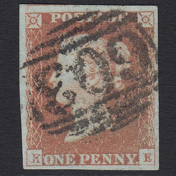 GB QV 1841 1d Red-brown (Plate 86) (SG8) 'KE' FU Oxford (603) 4M Imperf