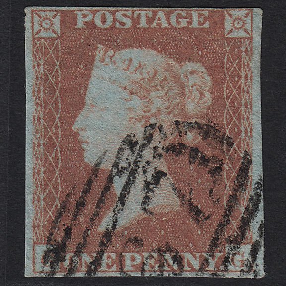 GB QV 1841 1d Red-brown (Plate 97) SG8-B1(1) GG FU 4M Imperf