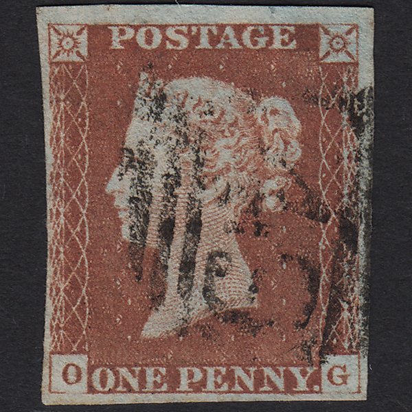 GB QV 1841 1d Red-brown (Plate 64) SG8-B1(1) OG FU 4 Margins