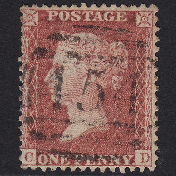 GB QV 1857 1d Rose-red (Plate 59) SG40-C10(1) CD GU Leominster 454