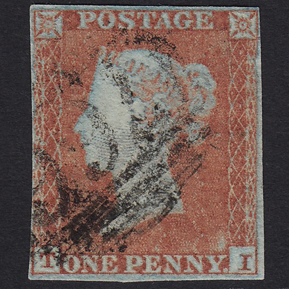 GB QV 1841 1d Pale Red-brown (Plate 139) SG9-B2(3) TI FU 4 Margins