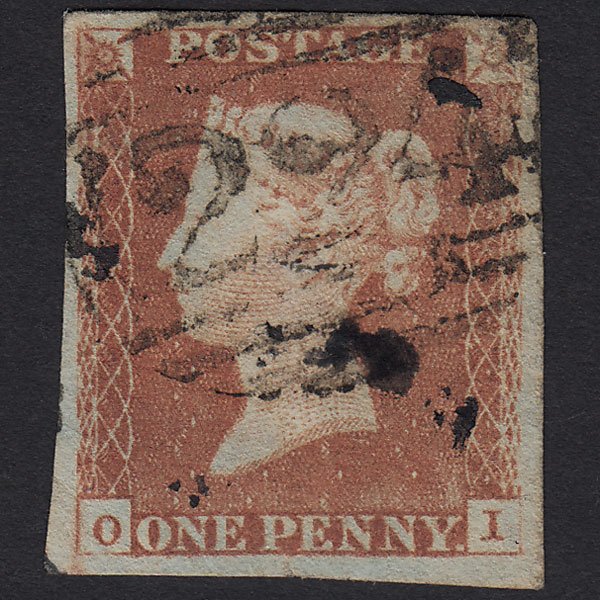 GB QV 1841 1d Red-brown (Plate 61) SG8-B1(1) OI GU Cowbridge 224