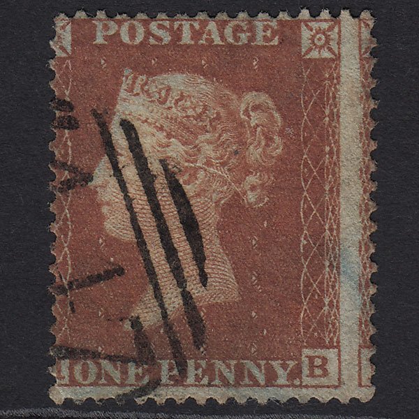 GB QV 1854 1d Red-brown (Plate 204) SG17-C1(1) MB GU Leeds 447 Misperf