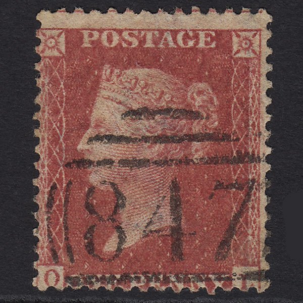 GB QV 1857 1d Rose-red (Plate 48) SG40-C10(1) OL GU Warrington 847