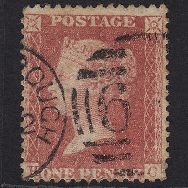 GB QV 1857 1d Rose-red (Plate 60) SG40-C10(1) HC GU