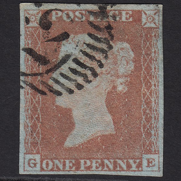 GB QV 1841 1d Red-brown (Plate 69) SG8-B1(1) GE FU London D&S Cancel 4M