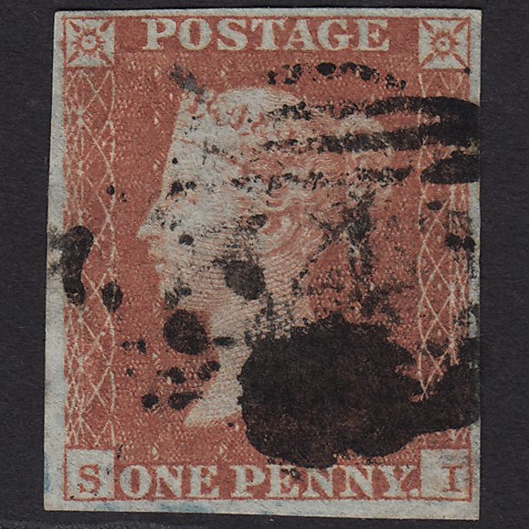 GB QV 1841 1d Red-brown (Plate 115) SG8-B1(1) SI GU 4 Margins