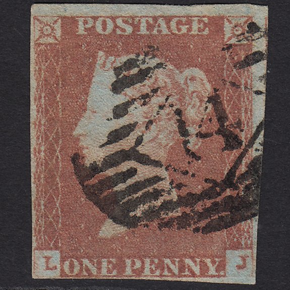 GB QV 1841 1d Red-brown (Plate 81) SG8-B1(1) LJ GU London IS 14 4 Margins