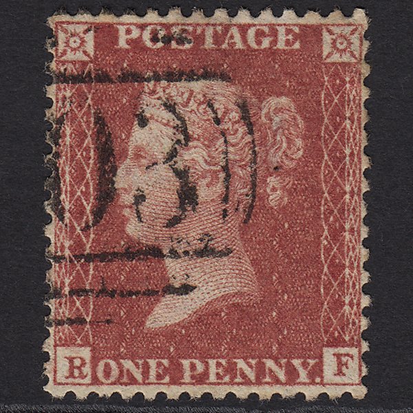 GB QV 1857 1d Rose-red (Plate 27) SG40-C10(1) RF FU Perfectly Centred