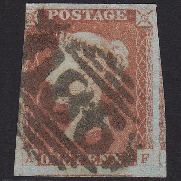 GB QV 1841 1d (Plate 83) SG8-B1(1) AF GU Dublin 186 Missing Imprimatur
