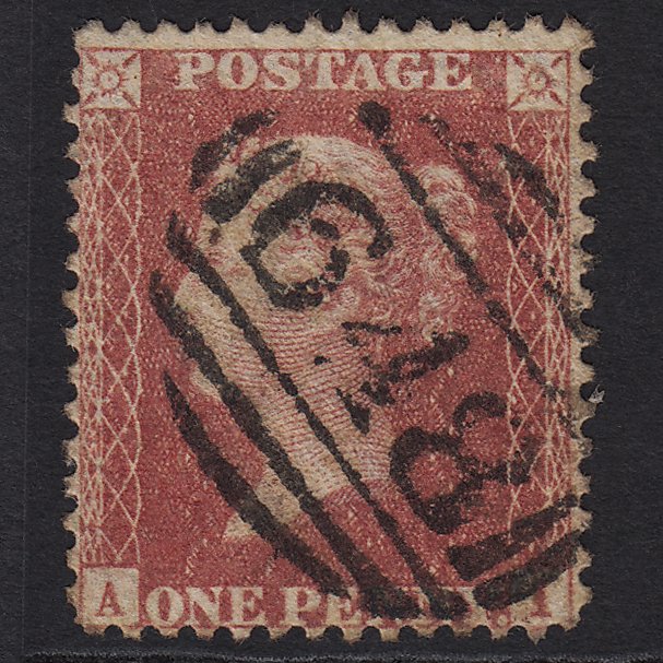 GB QV 1857 1d Rose-red SG40-C10(1) AI GU Rochdale 648