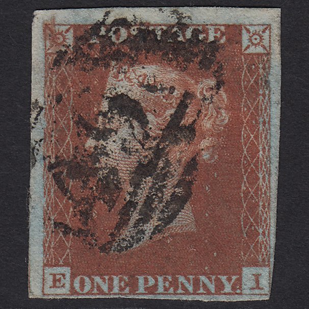 GB QV 1841 1d Red-brown (Plate 60) SG8-B1(1) EI GU 4M Imperf