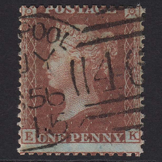 GB QV 1856 1d PUrple-brown (Plate 35) C8(8) EK GU Liverpool 466 Spoon