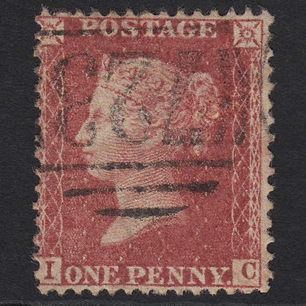 GB QV 1857 1d Rose-red (Plate 60) SG40-C10(1) IC FU Southampton 723