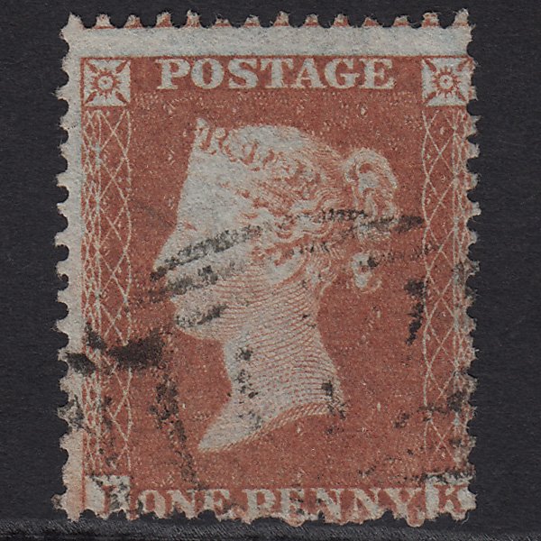 GB QV 1855 1d Red-brown PL R4 SG22-C2(1) IK FU Missing Imprimatur Misperf