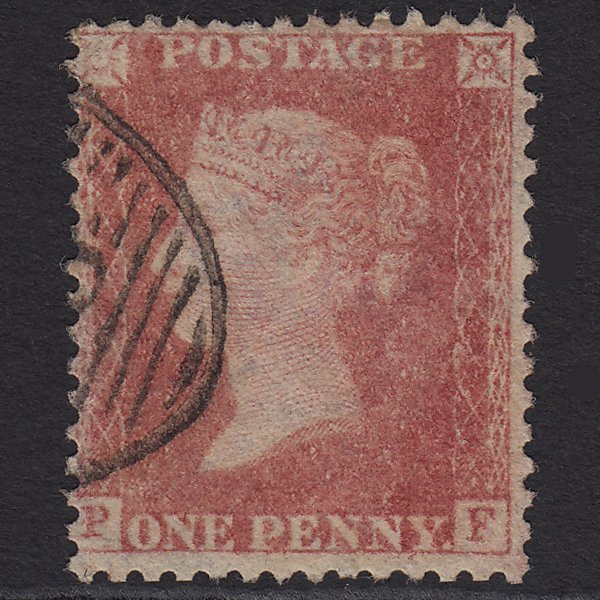 GB QV 1857 1d Rose-red (Plate 58) SG40-C10(1) PF GU Light Cancel