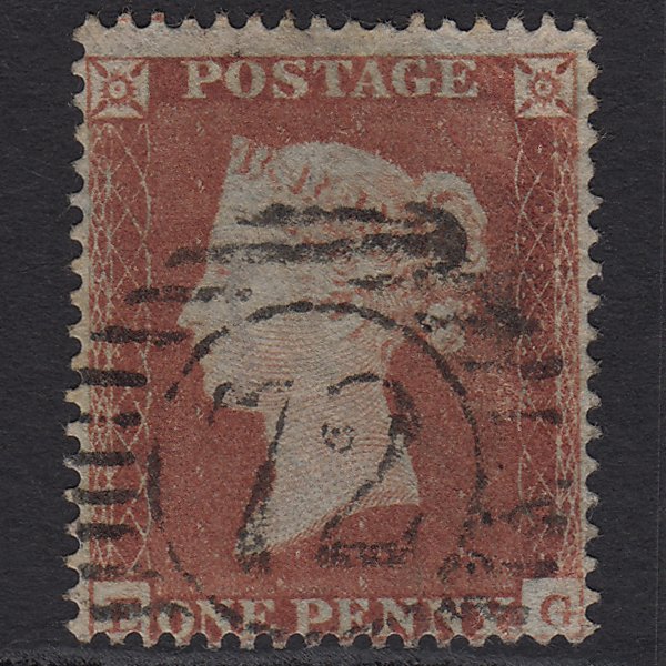 GB QV 1854 1d Red-brown (Plate 181) SG17-C1(1) EG GU London D&S 72
