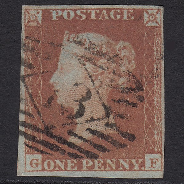 GB QV 1841 1d Red-brown (Plate 76) SG8-B1(1) GF FU 4 Margins London IS 73