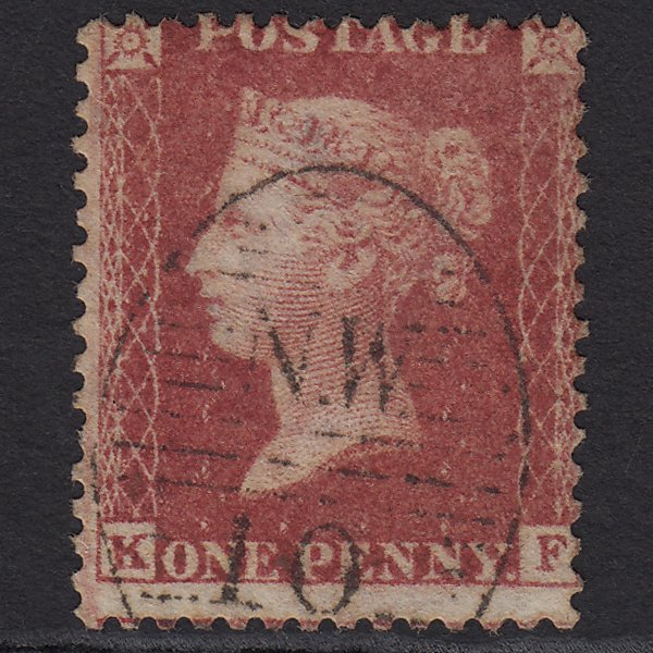 GB QV 1857 1d Rose-red (Plate 46) SG40-C10(1) KF FU London D&S NW10 Misperf