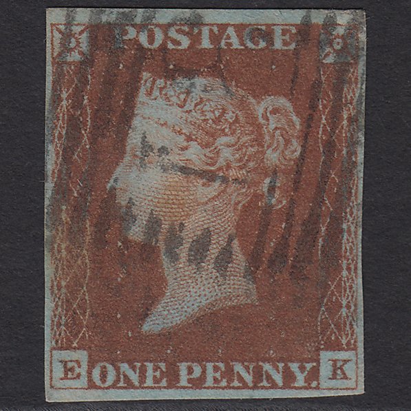 GB QV 1841 1d Red-brown (Plate 51) SG8-B1(1) EK GU 4 Margins Edinburgh 131