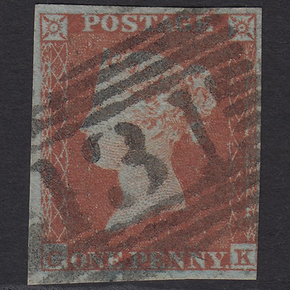 GB QV 1841 1d Very Blued (Plate 169) SG8a-B1(2) CK FU nr 4M Edinburgh 131