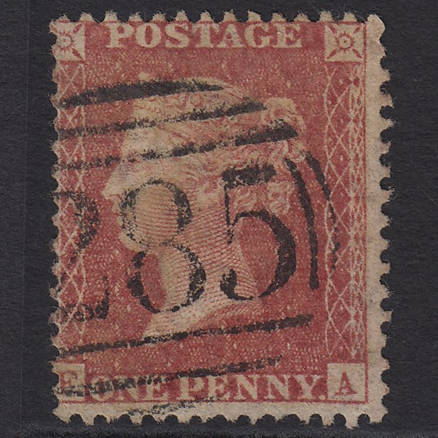 GB QV 1857 1d Rose-red (Plate 46) SG40-C10(1) FA GU Exeter 285