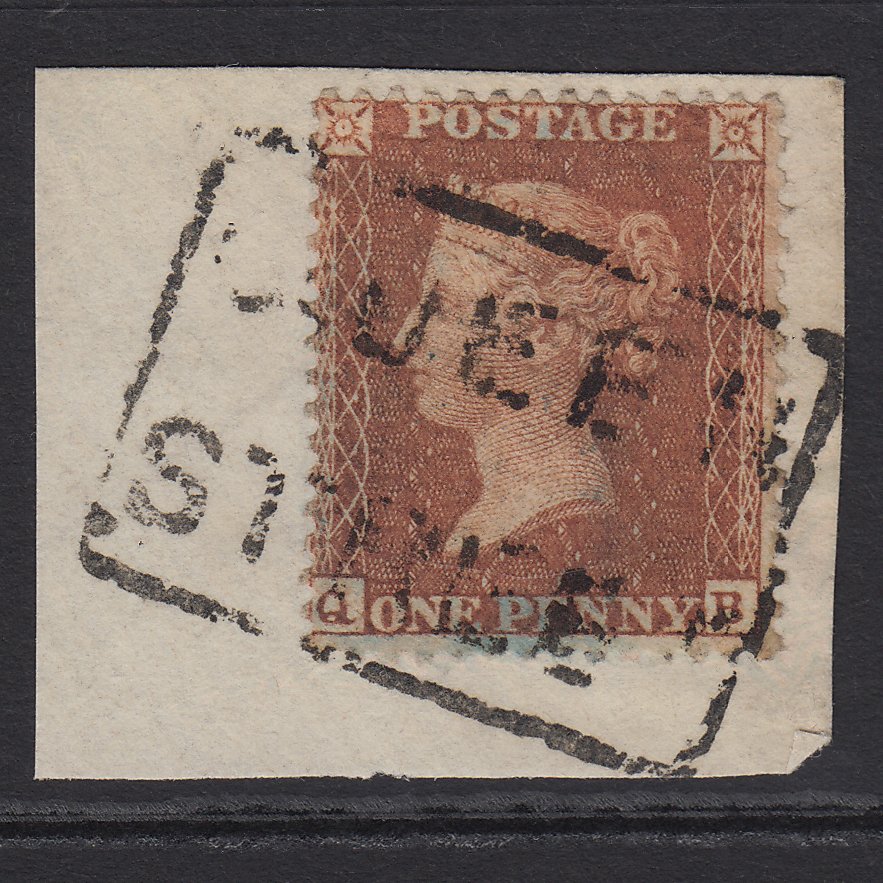 GB QV 1855 1d (Plate 11) SG24-C3(1) QB FU Queen Street Scots Local on Piece