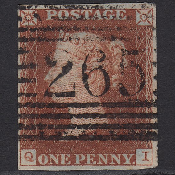 GB QV 1841 1d Red-brown (Plate 35) SG8-B1(1) QI FU 4M Imperf Newburgh 265
