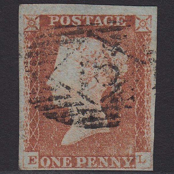 GB QV 1841 1d Pale Red-brown (Plate 61) SG9-B1(3) EL FU 4M London IS Cancel