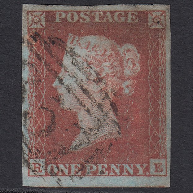 GB QV 1841 1d Red-brown (Plate 100) SG8-B1(1) RE GU 4 Margins