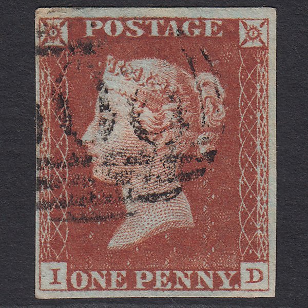 GB QV 1841 1d Red-brown (Plate 57) SG8-B1(1) ID FU 4 Margins