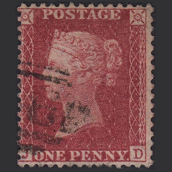 GB QV 1857 1d Deep Rose-red (Plate 36) SG41-C10(4) JD FU