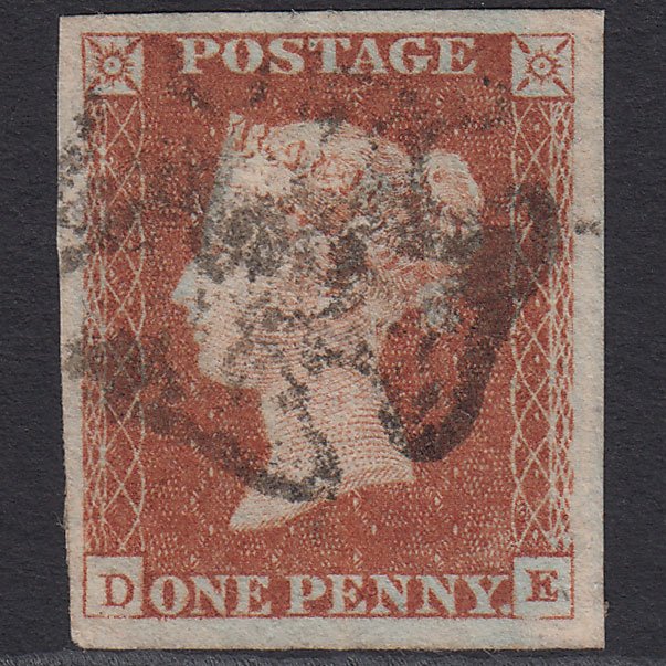 GB QV 1841 1d Red-brown (Plate 19) SG8-B1(1) DE FU 4 Good Margins MX