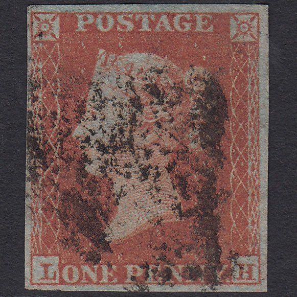 GB QV 1841 1d Red-brown (Plate 153) SG8-B2(1) LH GU 4 Margins