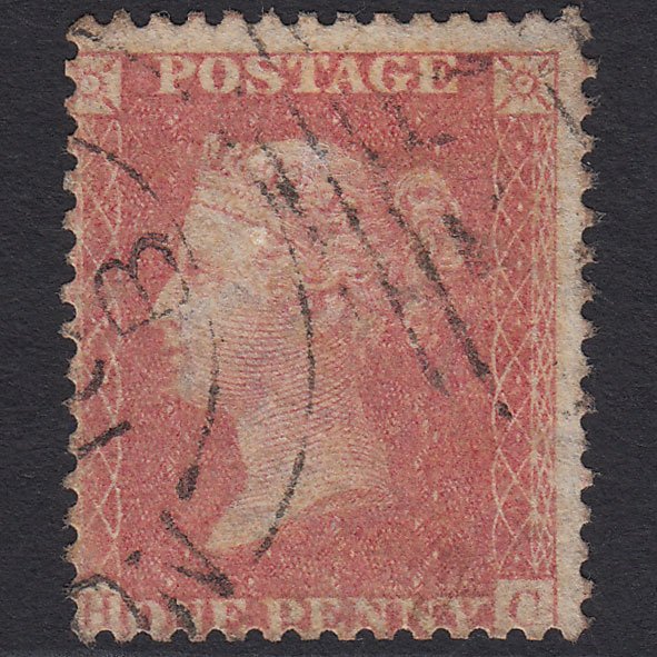 GB QV 1857 1d Pale Rose Transitional (Plate 38) SGC9A(1) HC FU