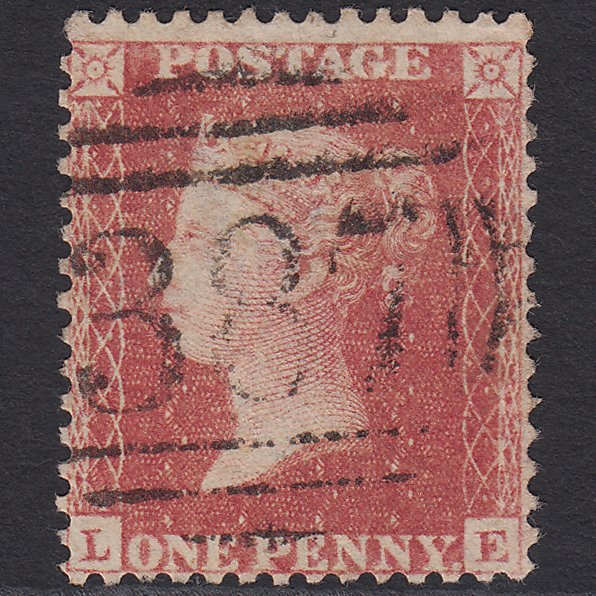 GB QV 1857 1d Rose-red (Plate 52) SG40-C10(1) LE FU Huddersfield 387