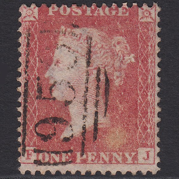 GB QV 1857 1d Pale Rose (Plate 43) SG39-C10(3) FJ GU