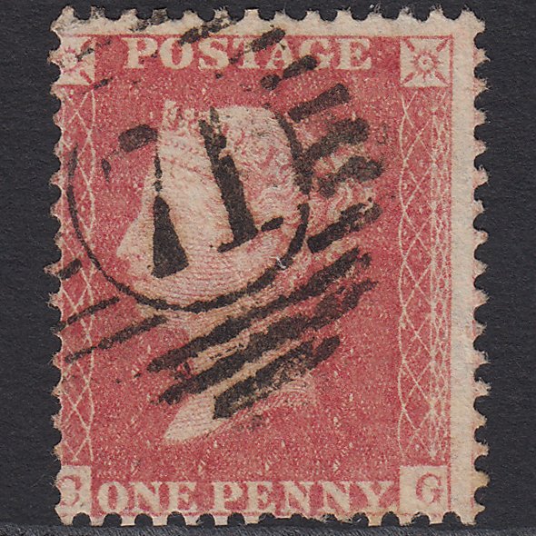 GB QV 1857 1d Pale Rose SG39-C10(3) CG GU London D&S 71