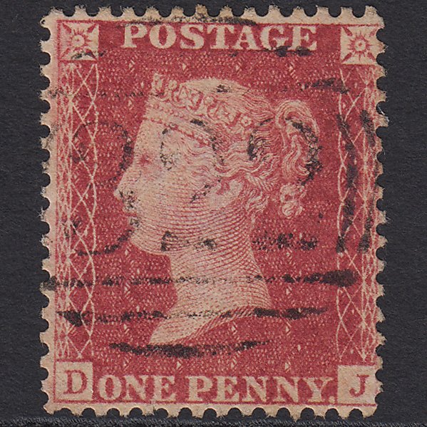 GB QV 1857 1d Rose-red (Plate 59) SG40-C10(1) DJ GU Gravesend 322