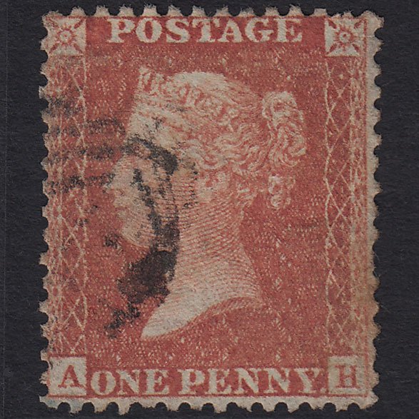 GB QV 1855 1d (Plate 13) SGC6(1) AH GU Missing Imprimatur Well Centred