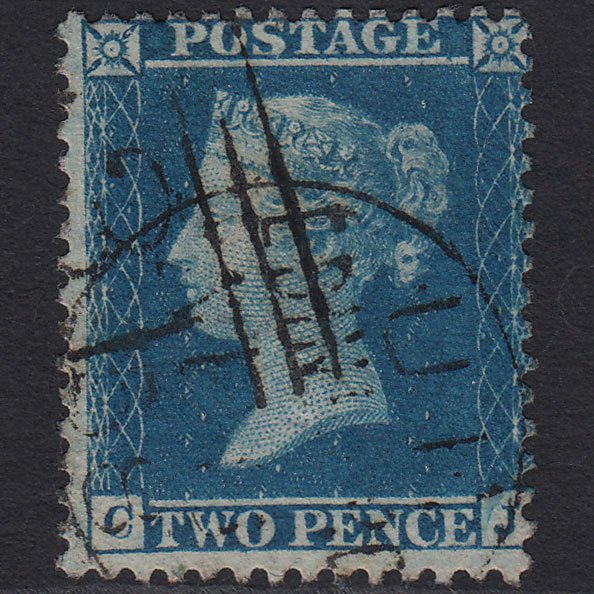 GB QV 1857 2d Blue (Plate 6) SG35-F7 CJ FU Edinburgh 131 CDS Cancel