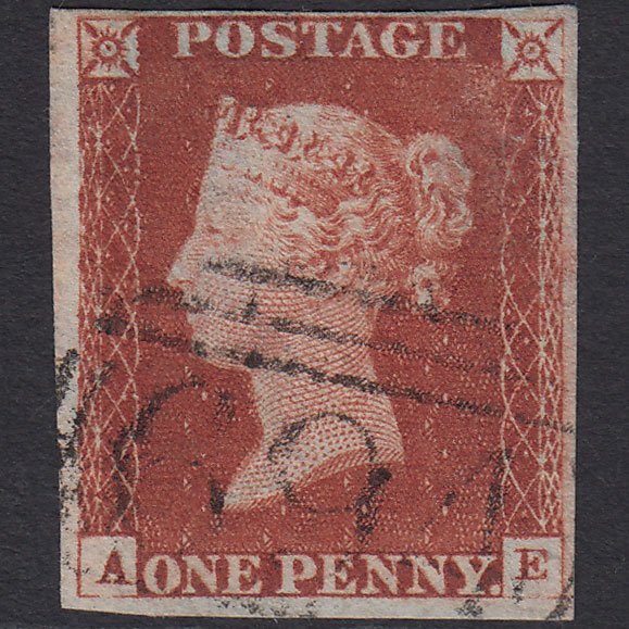 GB QV 1841 1d Red-brown (Plate 64) SG8-B1(1) AE FU Miss Imprimatur Scole 694