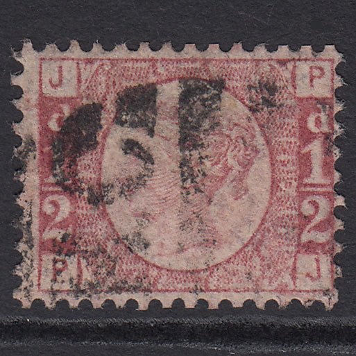 GB QV 1870 1/2d Rose (Plate 10) SG49-G4 PJ FU London D&S Cancel