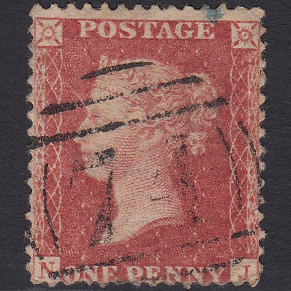GB QV 1857 1d Rose-red (Plate 47) SG40-C10(1) NJ GU Birkenhead 74